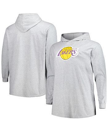 Men's Heather Gray Los Angeles Lakers Big and Tall Pullover Hoodie Fanatics