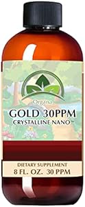 Organa Pure Crystalline Liquid Gold Supplement - 30 PPM - Colloidal Minerals NutriNoche