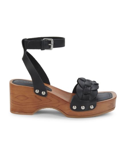 Brisa Leather Platform-Heel Sandals Splendid