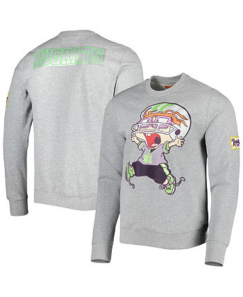 Мужской и женский пуловер-пуловер Heather Grey Rugrats Chuckie Runaway Football Freeze Max