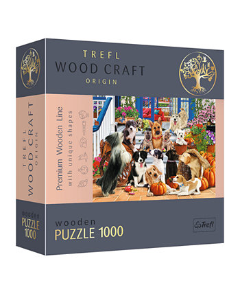 Деревянный пазл Wood Craft, 1000 деталей - Собачья дружба Trefl