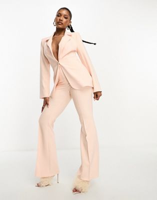 Светло-розовые брюки-клеш ASOS LUXE ASOS Luxe