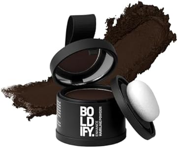 BOLDIFY Hairline Powder - Root Touch Up & Hair Loss Cover Up, Instant Gray Coverage 48-Hour Stain-Proof Hair Color Powder for Women & Men, Hair Fibers and Hair Topper Alternative (Ash Brown) Boldify