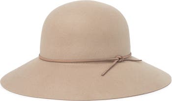 Флоппи-шляпа с шерстяной и кожаной отделкой PHENIX