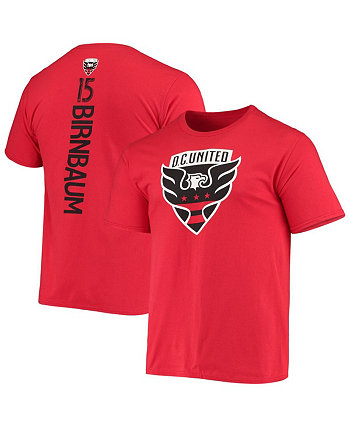 Мужская красная футболка с именем и номером спонсора Steve Birnbaum DC United Fanatics