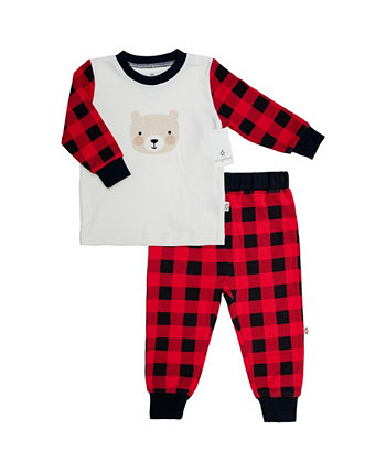 Пижама в клетку Buffalo для мальчиков, комплект из 2 предметов Snugabye