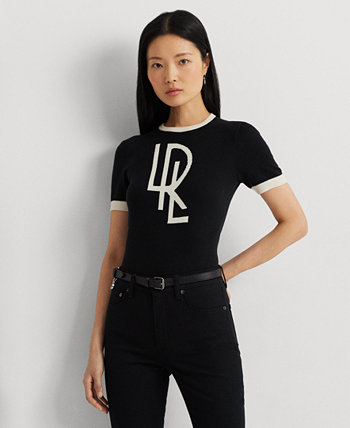 Топ Petite с короткими рукавами и логотипом LAUREN Ralph Lauren