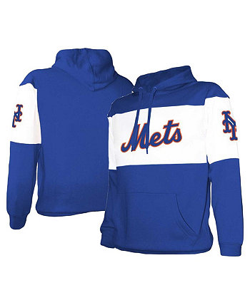 Мужской пуловер с капюшоном в полоску Royal, белый New York Mets Stitches