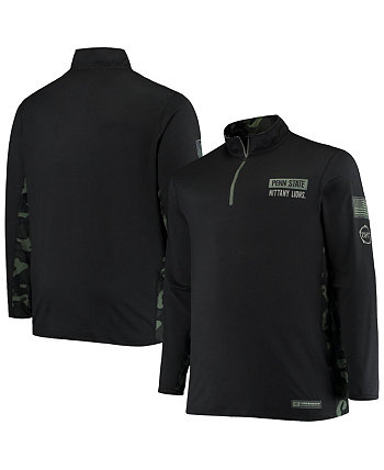 Черная мужская куртка Penn State Nittany Lions OHT в стиле милитари с большой и высокой молнией в полоску Colosseum