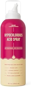 BASE LABORATORIES Hypochlorous Acid Spray for Face & Skin | 8 oz | Magic Facial Spray Daily Skin Repair Solution for Sensitive Skin, Redness, Irritations, Eczema, Acne. Hypochlrous HOCL Molecule Spray BASE LABORATORIES