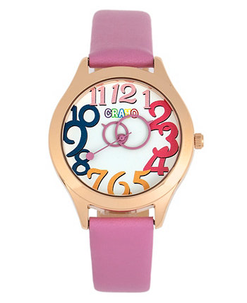 Часы Spirit унисекс мятного, синего, фиолетового или розового цвета с кожаным ремешком, 39 мм Crayo
