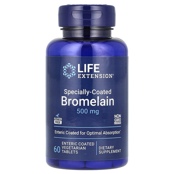 Особая Бромелаиновая Формула - 500 мг - 60 энтеросолубильных вегетарианских таблеток - Life Extension Life Extension