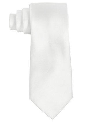 Men's Royal Blue & White Solid Tie Tayion Collection