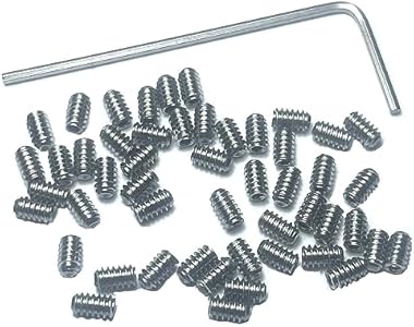 50pcs Set Screws 4-40 x 3/16 inch 304 Stainless Steel Allen Head Hex Hexagon Socket Set Screws with 1.27mm Allen Wrench,Set Grub Screws Hex Allen Head Socket Set Screws.(3/16" Length) ZDingTech