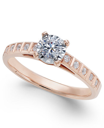 Обручальное кольцо Diamond Miracle-Plate (3/8 карата) из розового золота 14 карат Macy's