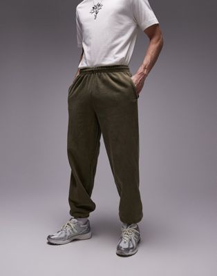 Зеленые спортивные брюки оверсайз в винтажном стиле Topman TOPMAN