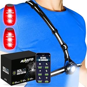 AVANTO Chest Light and LED Safety Light(2pcs), Dog Walking Light Set, Night Safety for Walking, Dogs, Bike, Stroller, Running, Reflective Gear for Runners, Dog Light Clip and Bicycle Safety Avanto Lifestyle