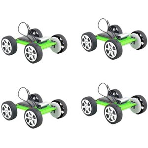 4pcs/Set Children DIY Assemble Solar Power Car Toy Kit Science Educational Gadget Hobby Ishantech