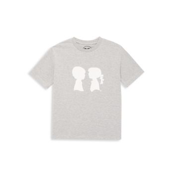 Мальчик встречает девочку Little Kid's &amp; Детская футболка с круглым вырезом и короткими рукавами с рисунком Boy Meets Girl