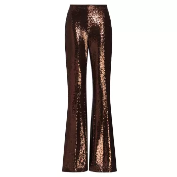 Honor Flared Sequined Pants L'AGENCE