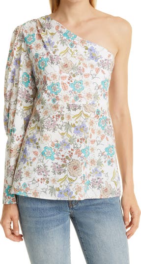 Блуза на одно плечо с цветочным принтом Jasmine Nicole Miller