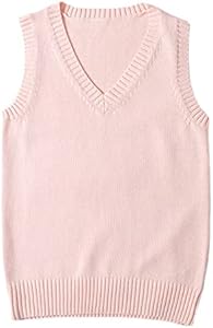 Женский Вязаный Жилет Blostirno Sweater Vest V Neck Blostirno