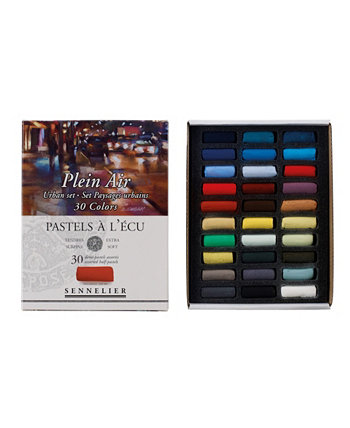 Сверхмягкие пастельные цвета городского пейзажа Plein Air, набор из 30 половинных палочек Sennelier