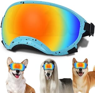 Small Dog Sunglasses with Adjustable Strap UV Protection, Winproof Dog Puppy Sunglasses, Suitable for Small Dog Pet Glasses, Dogs Eyes Protection，Soft Dog Goggles NICERINC PET