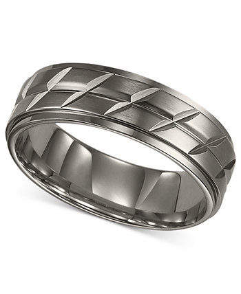 Мужское титановое кольцо, обручальное кольцо с гравировкой Triton