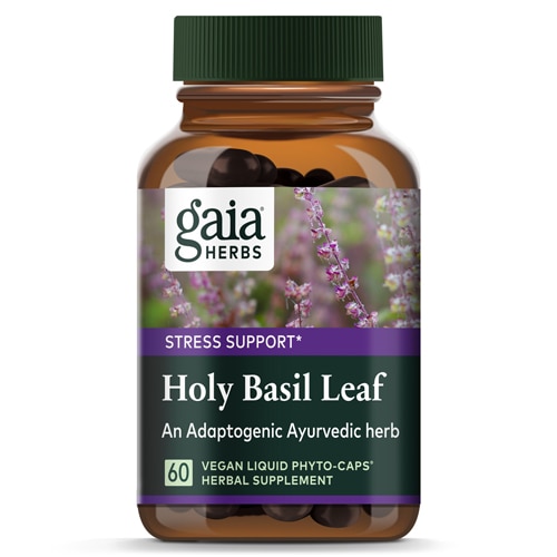 Gaia Herbs Single Herbs Лист священного базилика -- 60 вегетарианских жидких капсул Phyto-Caps™ Gaia Herbs