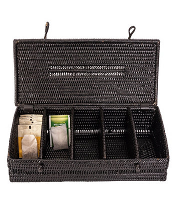 Rattan 5 Section Tea Box with Lid Artifacts Trading Company