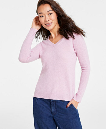 Кашемировый свитер с V-образным вырезом, стандартные и для миниатюрных, создан для Macy's Charter Club