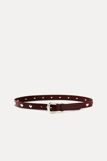 LEATHER HEART BELT Zara