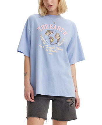Женская хлопковая короткая футболка с графическим принтом Levi's®