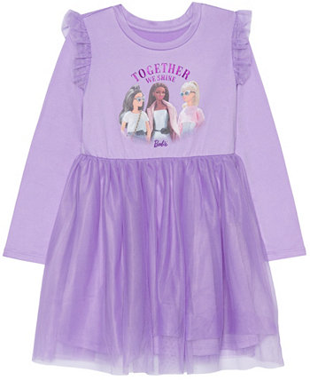 Платье Together We Shine с длинными рукавами для маленьких девочек Barbie