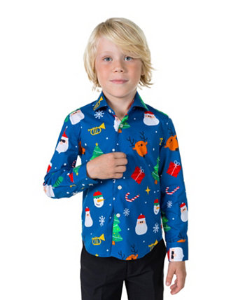 Праздничная рубашка с длинными рукавами для малышей и маленьких мальчиков OppoSuits