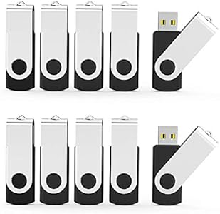 Aiibe 20pcs 128MB USB Flash Drive Memory Stick Thumb Drives Black (Careful : 128MB is Not 128GB) Aiibe