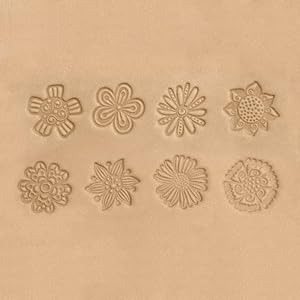 Zelikovitz Flower Pattern Leathercraft Stamp 9 Piece Set Zelikovitz