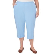 Plus Size Alfred Dunner Pull-On Button Cuff Capri Pants Alfred Dunner