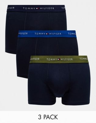Набор из трех плавок Tommy Hilfiger с цветным логотипом на поясе Tommy Hilfiger