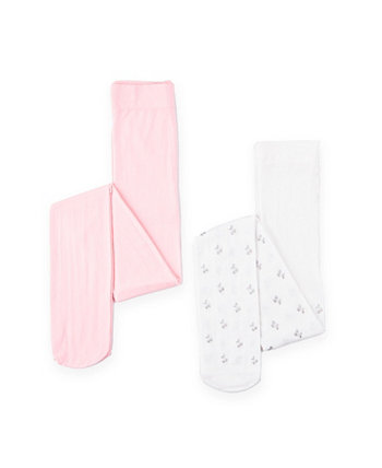 Комплект непрозрачных носков с блестящими вишнями и плотными непрозрачными колготками для девочек для малышей, упаковка из 2 шт. Trimfit