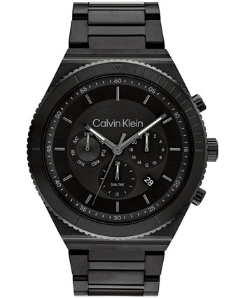 Мужские часы-браслет из нержавеющей стали черного тона 44,5 мм Calvin Klein