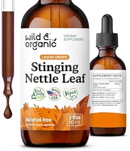 Wild & Organic Stinging Nettle Leaf Extract Drops - Urinary Tract Support - Liquid Stinging Nettle Supplement - Urtica Dioica Tincture - 2-Month Supply - Vegan, Sugar & Alcohol-Free - 2 fl oz Wild & Organic