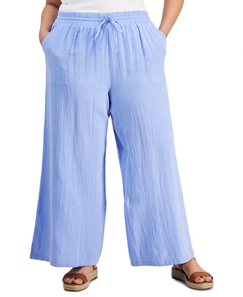 Широкие газовые брюки больших размеров, созданные для Macy's Style & Co