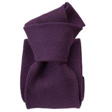 Сливовый - шелковый мужской галстук с гренадиновым узором Elizabetta