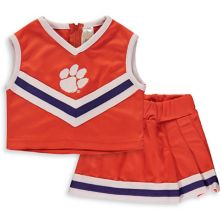 Комплект из двух частей Cheer для девочек для малышей Orange Clemson Tigers Little King