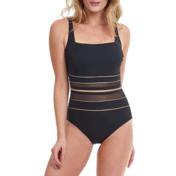 Onyx Stripe One-Piece Swimsuit Gottex Swimwear