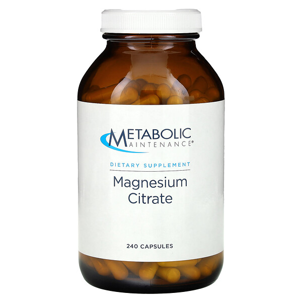 Цитрат Магния - 240 капсул - Metabolic Maintenance Metabolic Maintenance