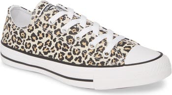 cheetah print low top converse