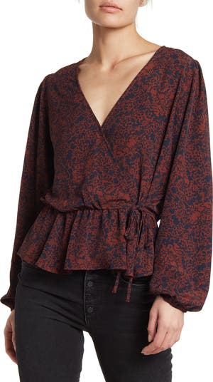 Print Faux Wrap Top Melrose and Market